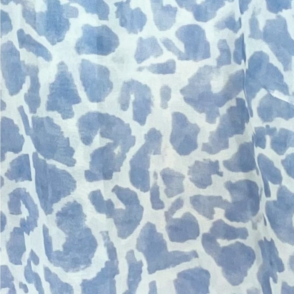 CAbi Blue and White Animal Print Top - Picture 3 of 3